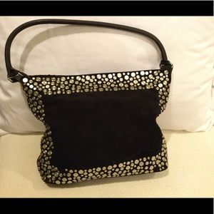 Tory Burch dark brown suede hobo bag